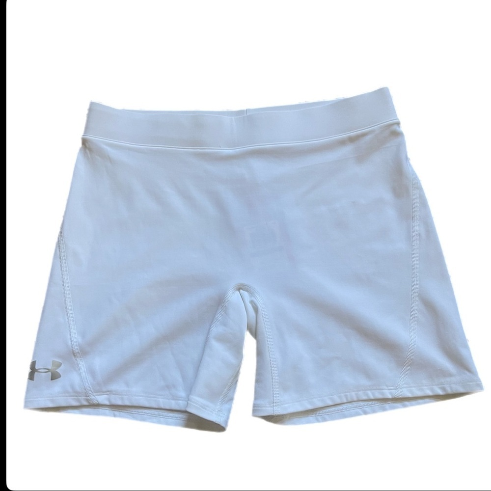 NWT Under Armour UA Ultra Mid Spandex Shorts White Size Large